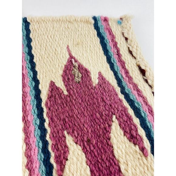 Southwest Tote Bag Birds Woven Shoulder Aztec Hippie Horse Blanket Messenger Pin - Picture 7 of 11